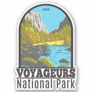 Sticker Parc national des Voyageurs Minnesota Retro