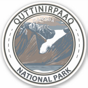 Sticker Parc national du Canada Quttinirpaaq Voyage Vintag