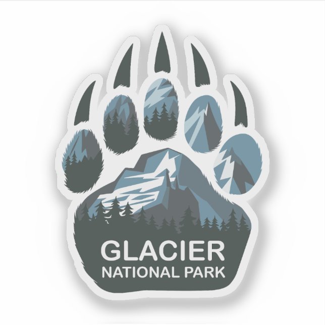 Sticker Parc national du Glacier Bear Paw (Devant)