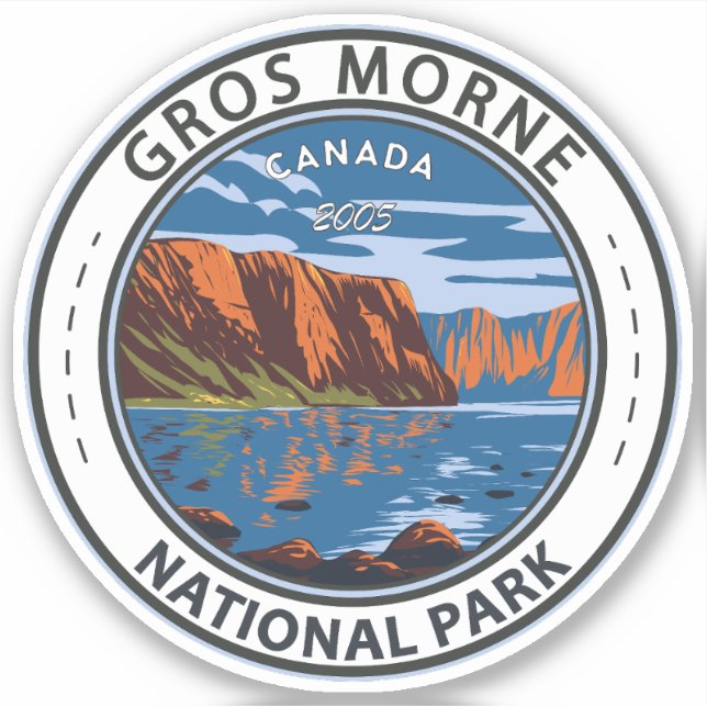 Sticker Parc national du Gros-Morne Canada Tourisme Art Vi (Devant)