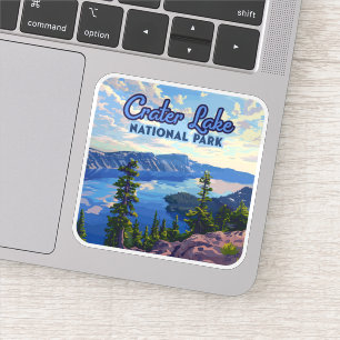 Sticker Parc national du lac Crater Oregon Retro