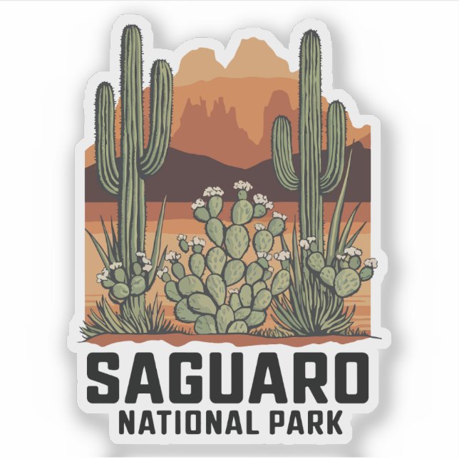 Sticker Parc national du Saguaro Cactus (Devant)