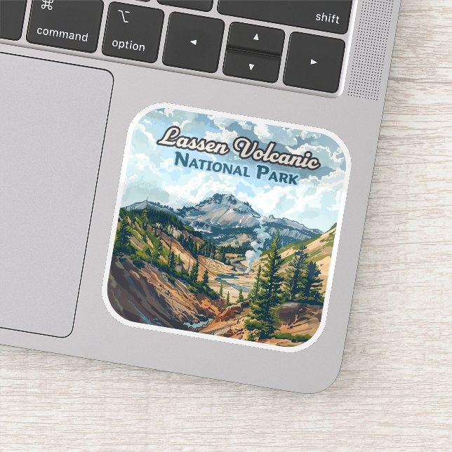 Sticker Parc national volcanique de Lassen California Volc (Détail)