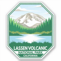 Parc national volcanique de Lassen Emblem rétro mi