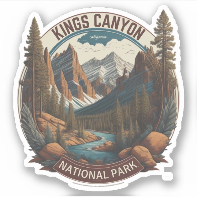 Sticker Parcs nationaux du canyon de Sequoia et de Kings e (Devant)