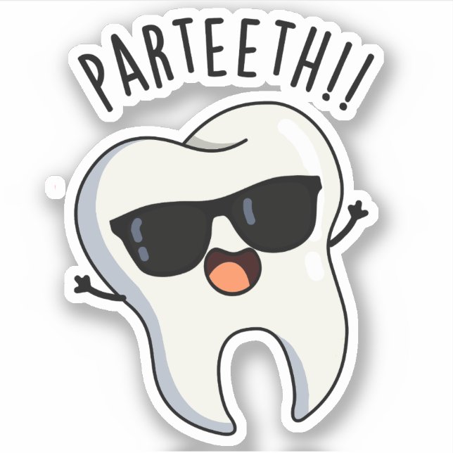 Sticker Pardents Funny Puns Dentaires (Devant)
