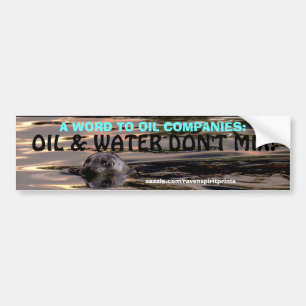 Sticker pare-chocs anti-POLLUTION OCEAN SEAL