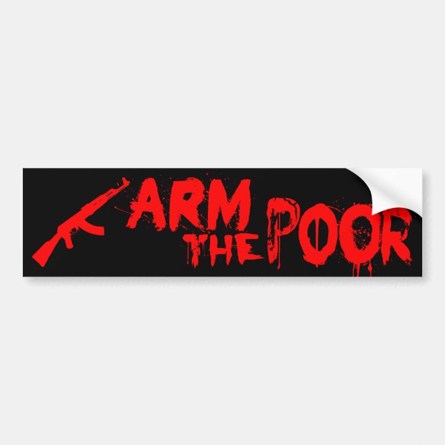 sticker pare-chocs "Arm The Poor" (Devant)