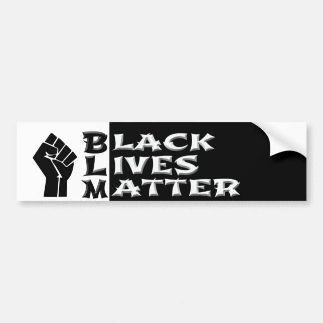 Sticker pare-chocs avec message Black Lives Matt (Devant)