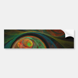 Sticker pare-chocs d'art Abstrait vert de renaissa