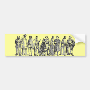 Sticker pare-chocs de costumes historiques