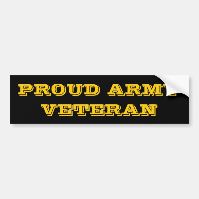 Sticker pare-chocs Fière vétéran de l'armée (Devant)
