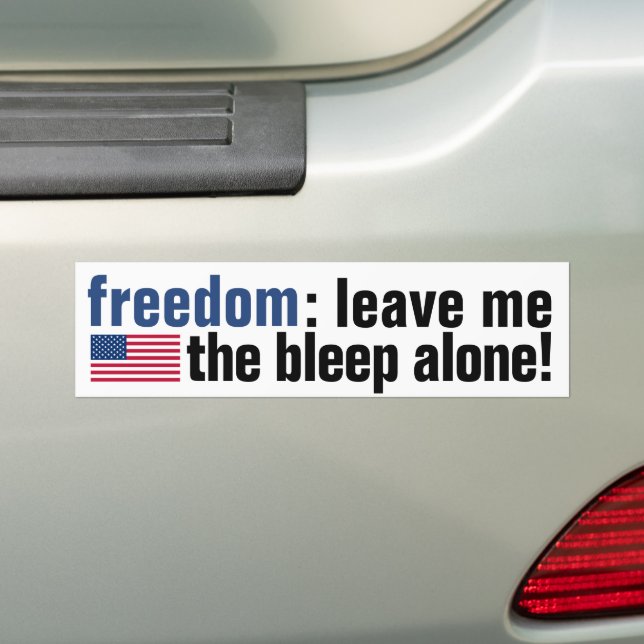 Sticker pare-chocs Freedom Bleep (drapeau v.2) (En voiture)