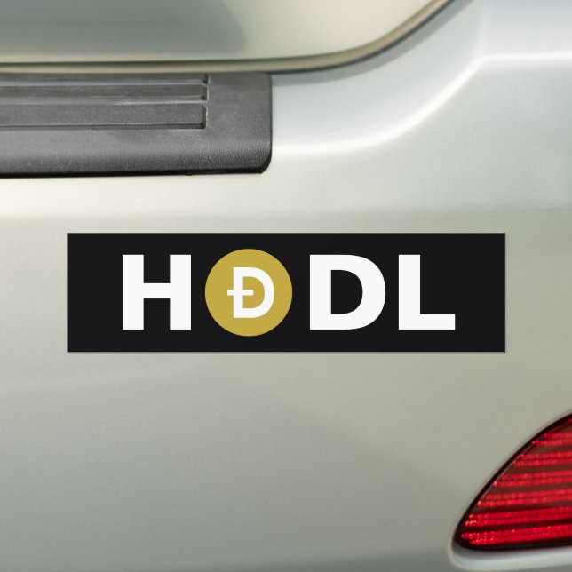 Sticker pare-chocs HODL Dogecoin (DOGE) (En voiture)