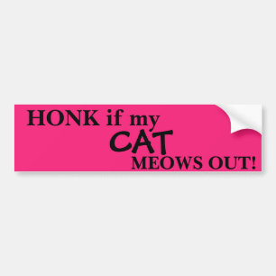 Sticker pare-chocs "HONNEUR si mon CAT sort"