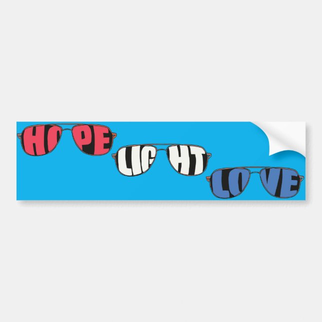 Sticker pare-chocs Hope Light Love Biden (Devant)