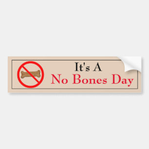 Sticker pare-chocs illustré No Bones Day