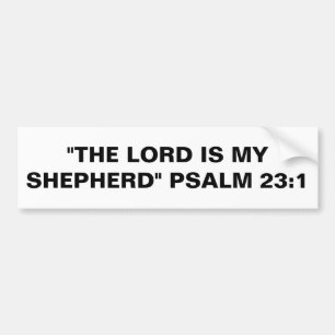 Sticker pare-chocs "Le Seigneur est mon berger"