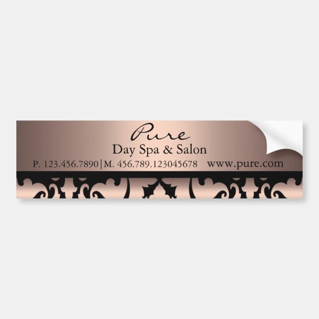 Sticker pare-chocs Peach Damask (Devant)
