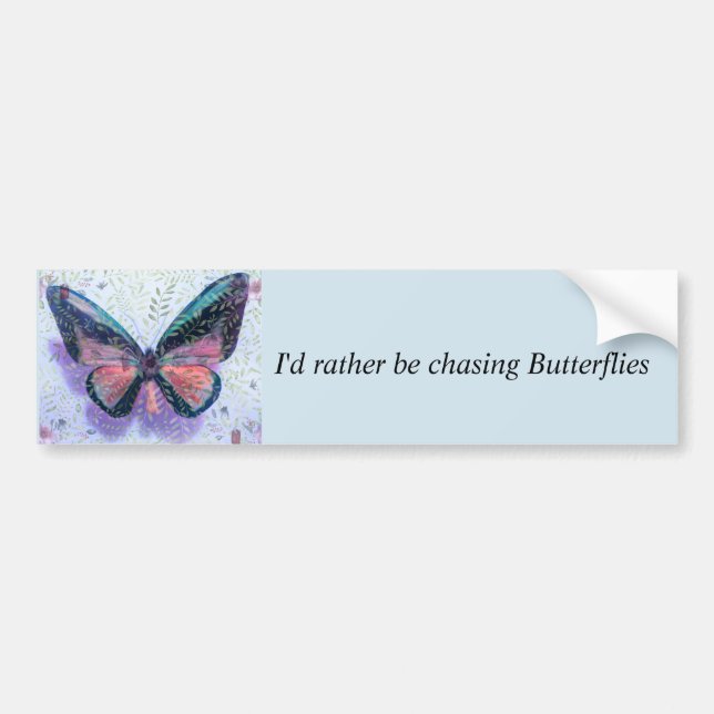 Sticker pare-chocs pour Imaginaire papillon (Devant)