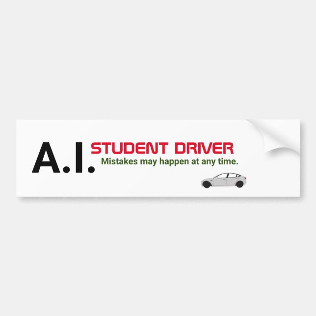 Sticker pare-chocs pour véhicule autonome (Devant)