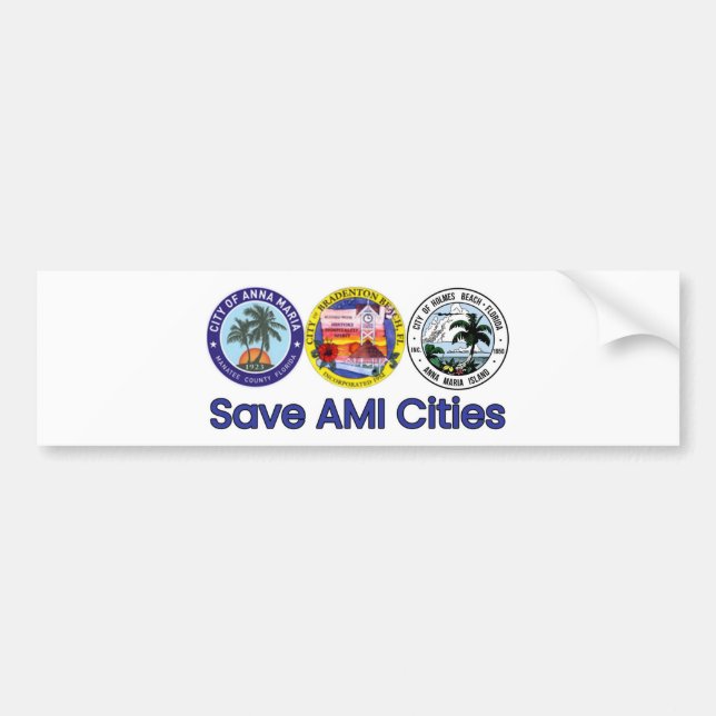 Sticker pare-chocs Save AMI Cities (Devant)