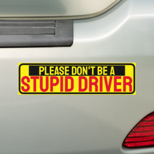 Sticker pare-chocs "S'il vous plaît ne soyez pas u