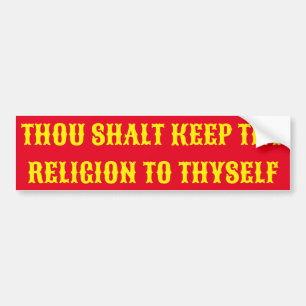 Sticker pare-chocs, sur la LIBERTÉ RELIGIEUSE