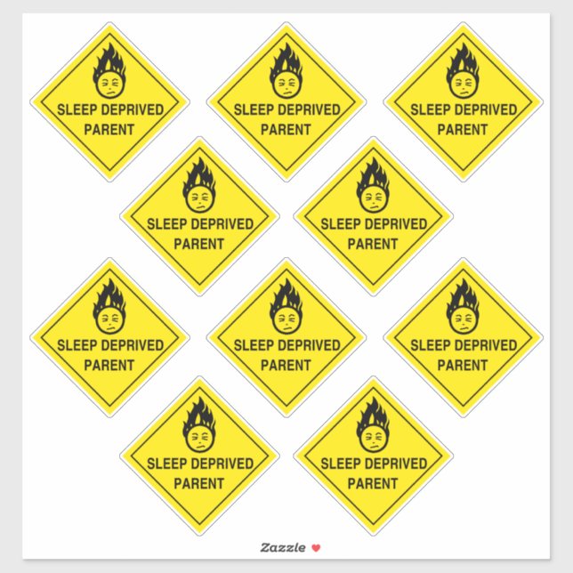 Sticker Parent privé du sommeil (Feuille)