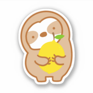 Sticker Paresseux Citron Mignon