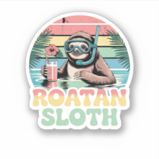 Sticker Paresseux de Roatan Honduras, Paresseux de Roatan,