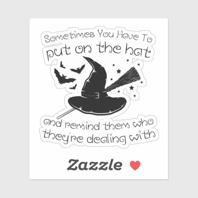 Sticker parfois il faut mettre sur le casquette et rappele (Feuille)