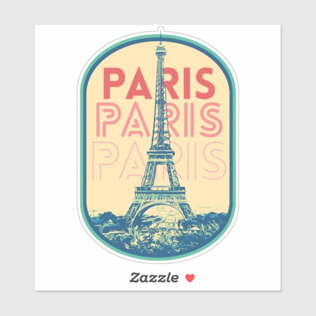 Sticker Paris ville France est ma fière ville natale Autoc (Feuille)