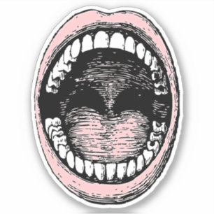 Sticker Parlez votre esprit avec notre bouche ouverte et s