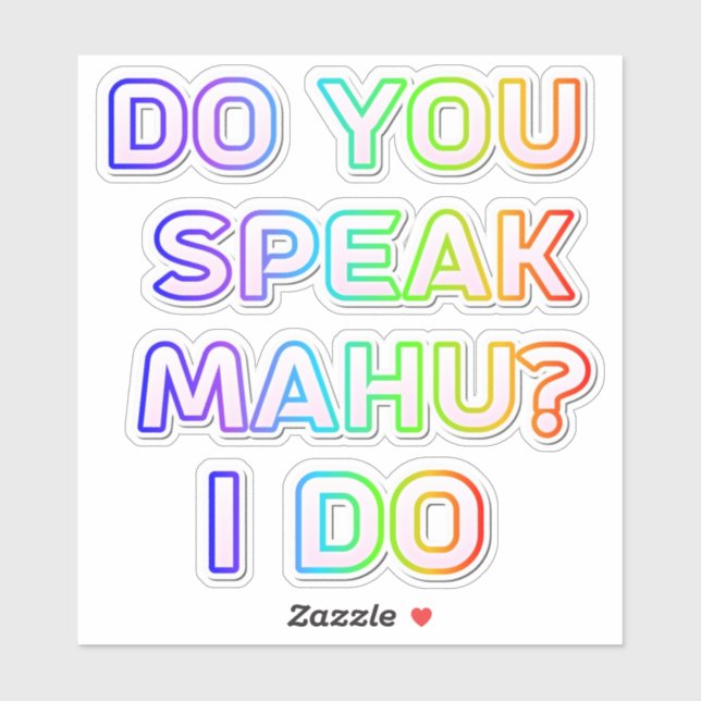 Sticker Parlez-vous mahu (Feuille)