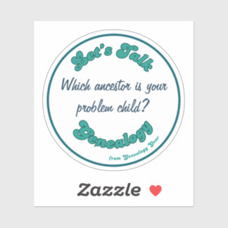 Sticker Parlons Généalogie : L'enfant à problème