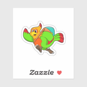 Sticker Parrot as Hiker