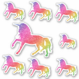 Sticker Parties scintillant arc-en-ciel Unicorn Pretty Hor