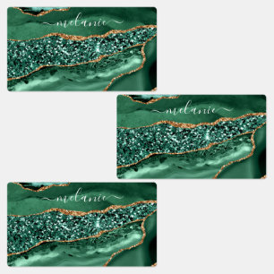 Sticker Parties scintillant en or Emerald Green No