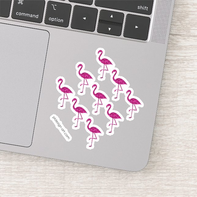 Sticker Parties scintillant rose brillant motif (Détail)