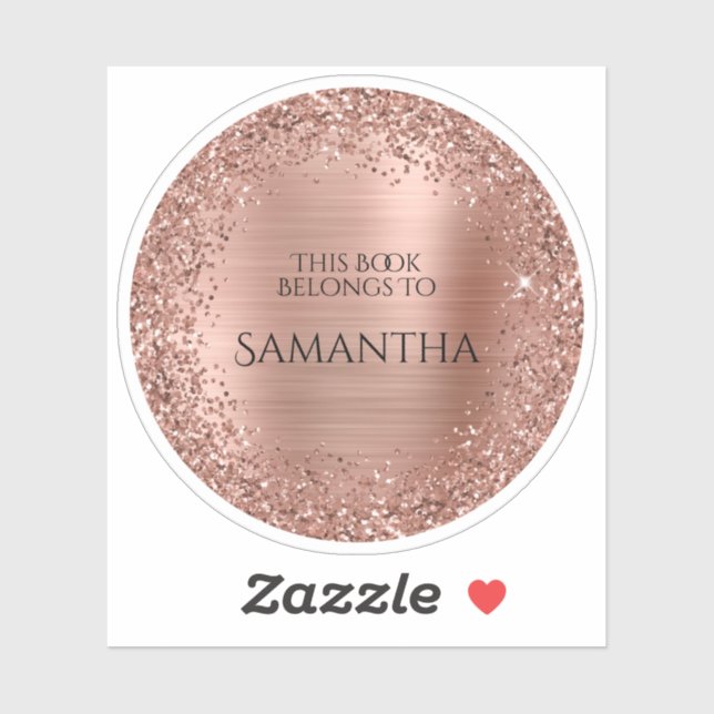 Sticker Parties scintillant rose Or Foil Ce Livre Appartie (Feuille)