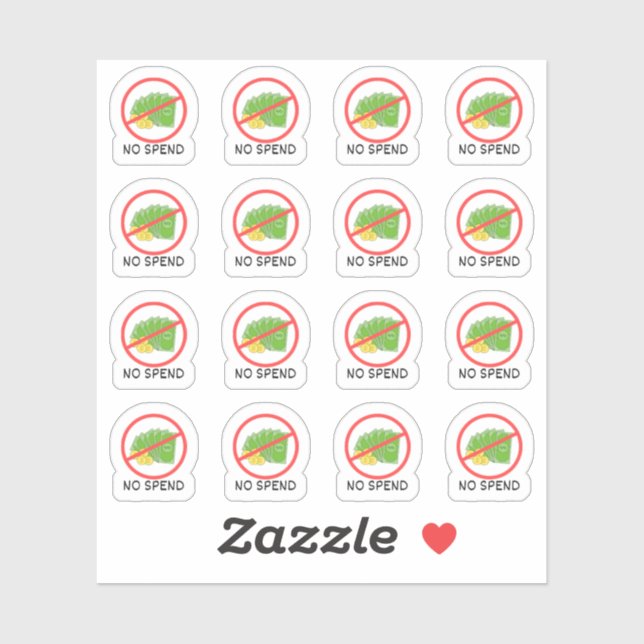 Sticker Pas de dépense Jour Argent Économiser Planificateu (Feuille)