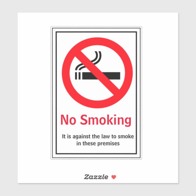 Sticker Pas de loi sur le tabac (Feuille)