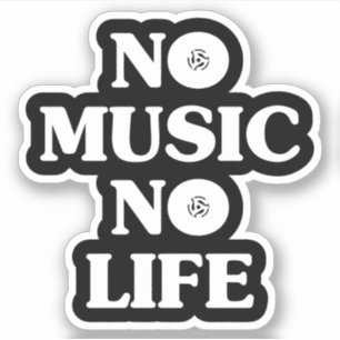 STICKER PAS DE MUSIQUE PAS DE VIE