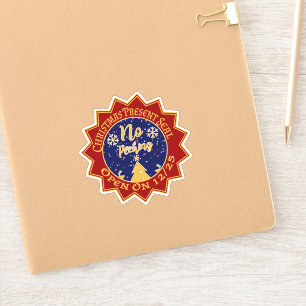 Sticker Pas De Pékin Ne S'Ouvre Pas Jusqu'À Noël Un Rouge