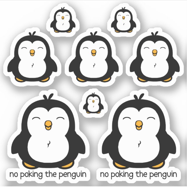 Sticker Pas De Poing Le Coin De Contour 8 Pingouin (Devant)