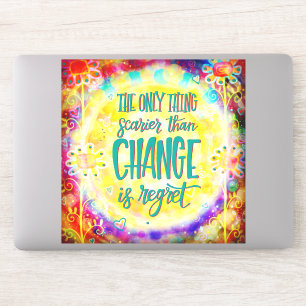 Sticker Pas De Regrets Fleurs Florales Boho