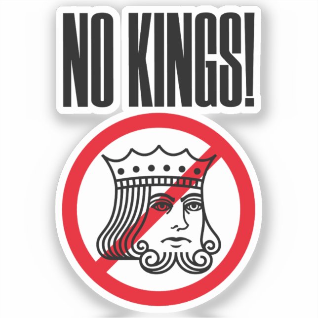 Sticker PAS DE ROIS ! - Trump Protest nokingsteaks (Recto)