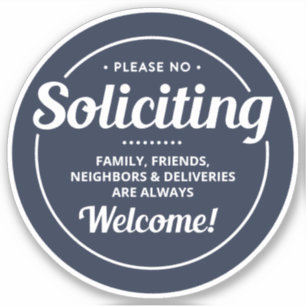 Sticker Pas de sollicitation (modifiable) Porte avant 4" V