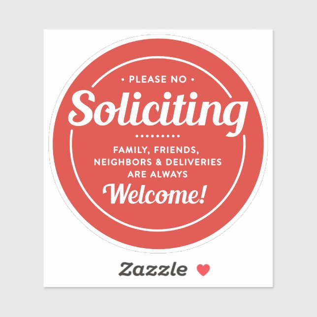 Sticker Pas de sollicitation (modifier les couleurs) Porte (Feuille)